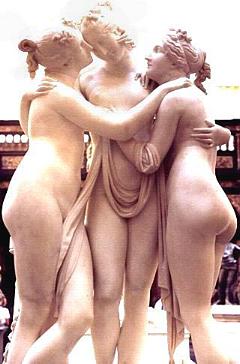 The Three Graces by Canova - front view