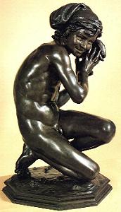 Carpeaux's Fisherboy - bronze nude