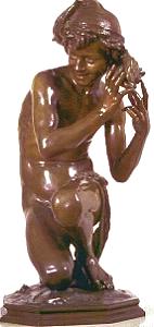 Carpeaux's Fisherboy - another bronze with drape