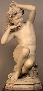 Carpeaux's Girl with Shell - marble nude