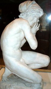 Carpeaux's Fisherboy - Plaster nude in Louvre