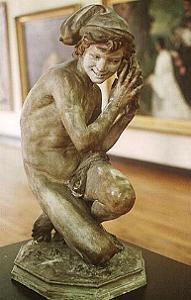 Carpeaux's Fisherboy - plaster with drape