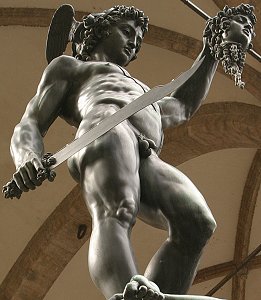 Cellini's Perseus, low front right view Cellini's Perseus, low front right view