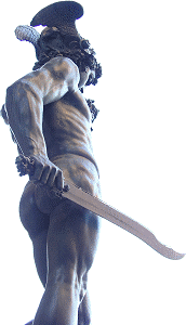 Cellini's Perseus: back right view Cellini's Perseus: back right view