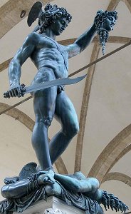 Cellini's Perseus: low front right view Cellini's Perseus: low front right view