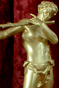 Flix Maurice Charpentier - L'Improvisateur (gilt bronze statuette - front leftish)