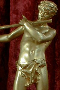 F�lix Maurice Charpentier - L'Improvisateur (gilt bronze statuette - front)