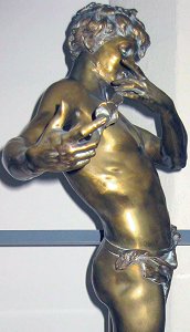 Flix Maurice Charpentier - L'Improvisateur (gilt bronze statuette - right)
