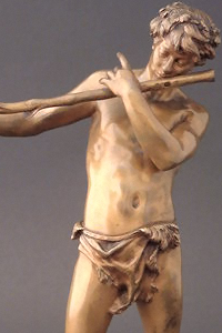 F�lix Maurice Charpentier - L'Improvisateur (bronze statuette - front)