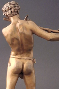 F�lix Maurice Charpentier - L'Improvisateur (bronze statuette - back)