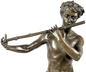 Flix Maurice Charpentier - L'Improvisateur (bronze statuette - upper front)