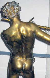Flix Maurice Charpentier - L'Improvisateur (gilt bronze statuette - back)