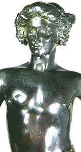 Bacchanal by Jean Antoine Carls - dark bronze statuette upper front view