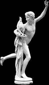 Falguière's Cockfight - bronze statuette - rare draped version