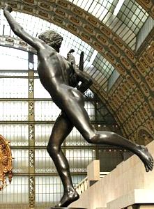 Falguière's Cockfight in the Orsay - back left view