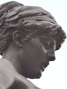 The Muse of Poetry by Edward Onslow Ford - face, right profile