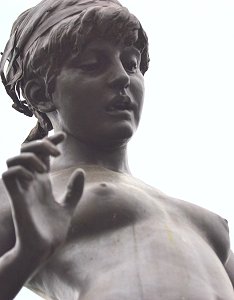 The Muse of Poetry by Edward Onslow Ford - low front right chest upward