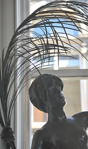 Peace by Edward Onslow Ford - upper body and palm frond, front right