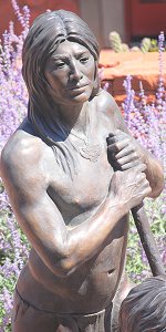 Susan Kliewer - Sinagua couple, Sedona, Arizona - male figure, above front
