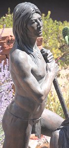 Susan Kliewer - Sinagua couple, Sedona, Arizona - above front right, detail of male figure