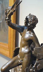 Frederick Macmonnies - Faun and Infant Heron - bronze statuette at Metropolitan Museum