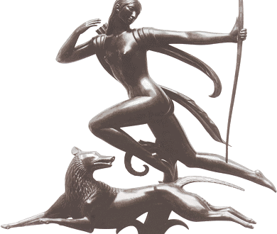 Diana by Paul Manship - links to bigger than wallpaper size version