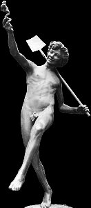 Moulin's Find at Pompeii statuette with fig leaf - front view