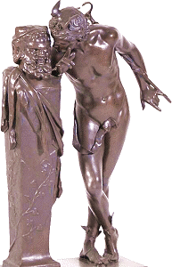 Moulin's A Secret from On High - bronze statuette