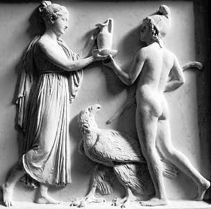 Hebe and Ganymede by Bertel Thorvaldsen