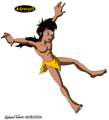 Mowgli leaping