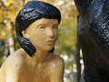 Mowgli and Bagheera statue, Priozersk, Russia