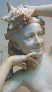 Carpeaux's Girl With Shell (detail) - Marble in National Gallery of Art, Washington DC (Wikimedia Commons, adjusted) Carpeaux's Girl With Shell (detail) - Marble in National Gallery of Art, Washington DC (Wikimedia Commons, adjusted)