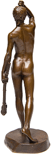 Linos by Edward Onslow Ford - statuette, back view