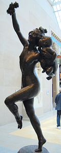 Frederick Macmonnies - Bacchante at the Metropolitan Museum of Art, New York - front left view