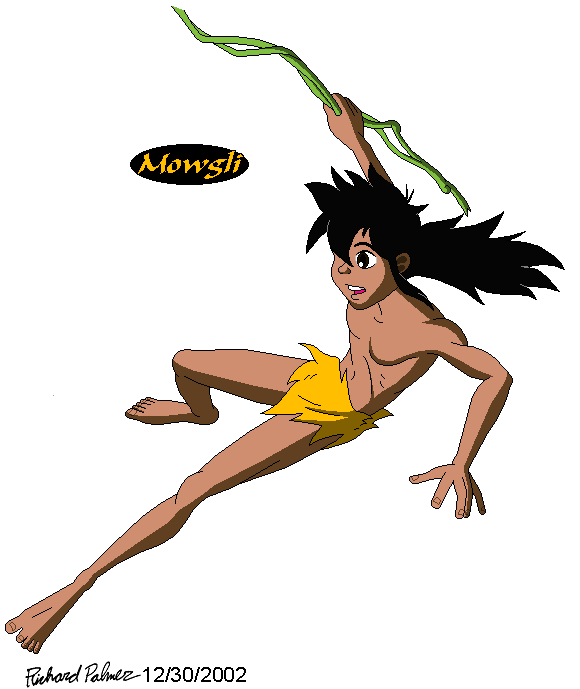 Mowgli from the Jungle Book anime - fanart by Richard 'Kuroku' Palmer - click for non-transparent version Mowgli from the Jungle Book anime - fanart by Richard 'Kuroku' Palmer - click for non-transparent version