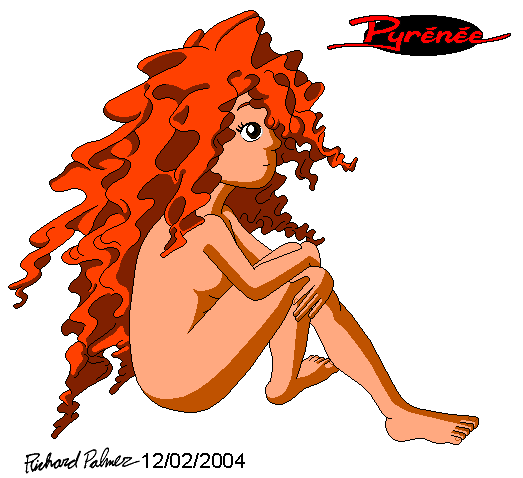 Pyrénée seated, right profile - fanart by Richard 'Kuroku' Palmer - click for non-transparent version Pyrénée seated, right profile - fanart by Richard 'Kuroku&' Palmer -click for non-transparent version