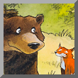 Pyrénée with all of her animal friends by the river Pyrénée with all of her animal friends by the river