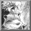 Pyrénée watches the bear and the eagle reading a magazine Pyrénée watches the bear and the eagle reading a magazine